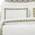 Luxury bedding set by Cush living premium textile and high quality embroidery on bedsheets